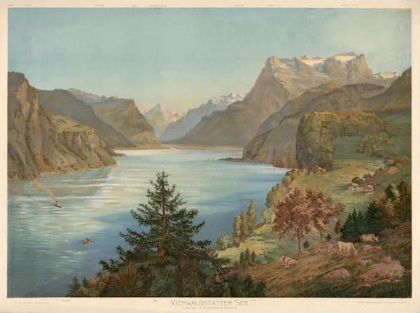 Vierwaldstätter See av Adolf Lehmann