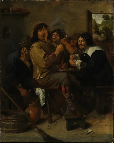 The Smokers av Adriaen Brouwer