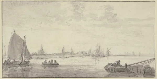 Ansicht von Willemstad, Gemeinde Moerdijk av Aelbert Cuyp