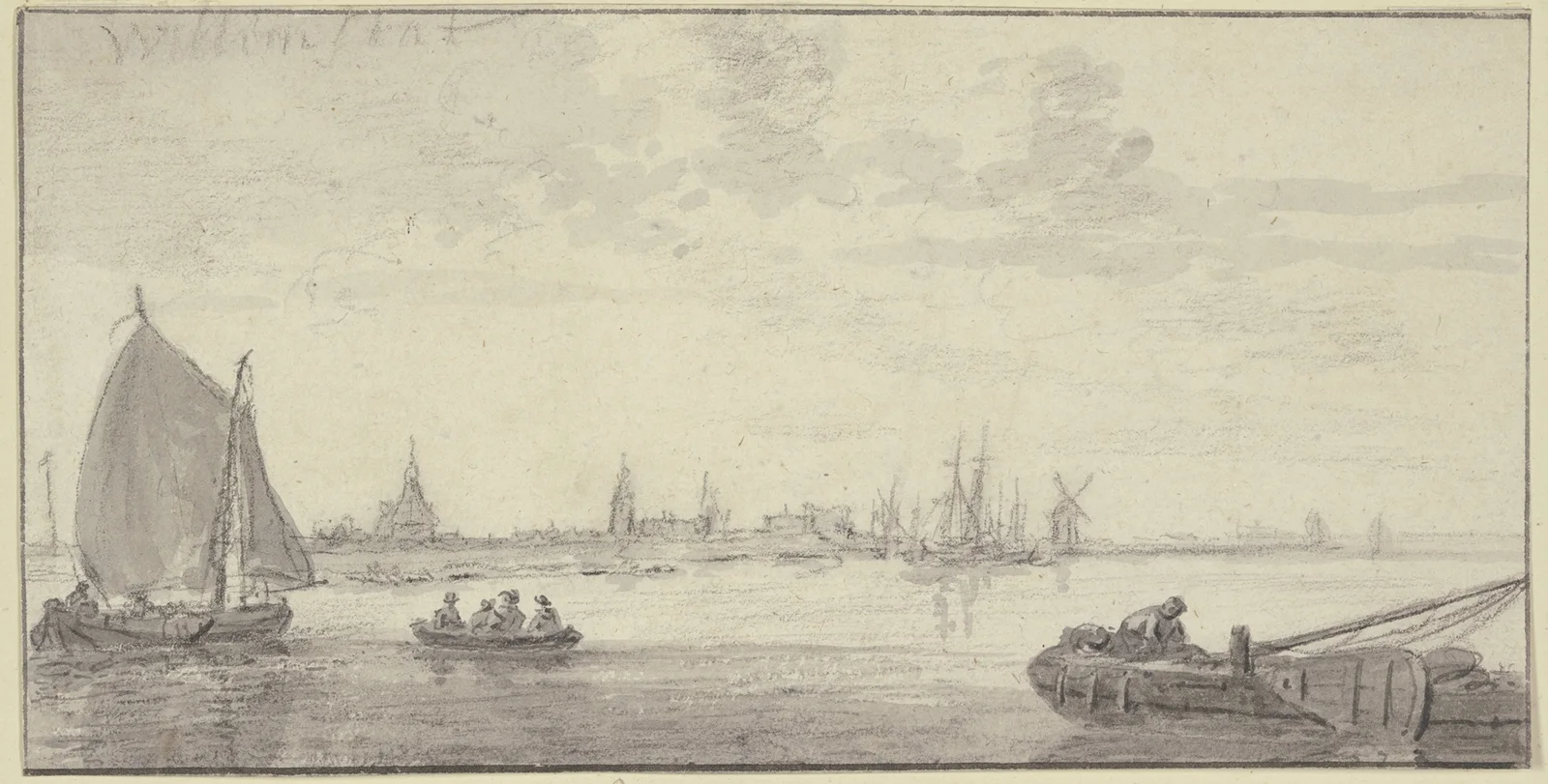 Ansicht von Willemstad, Gemeinde Moerdijk av Aelbert Cuyp