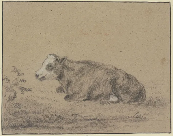 Lying cow to the left av Aelbert Cuyp