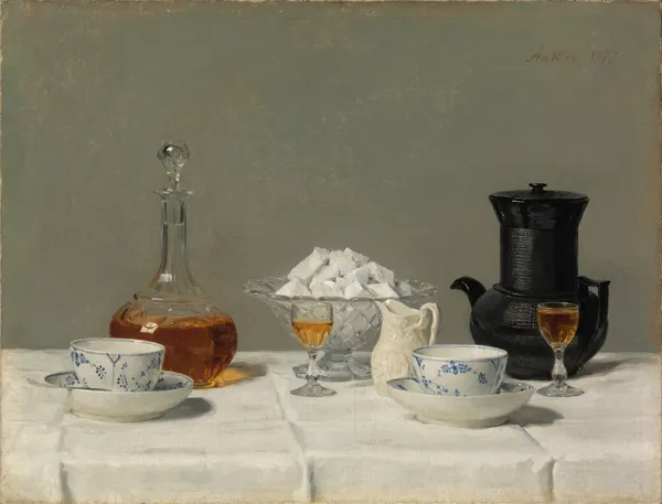 Still life with coffee av Albert Anker