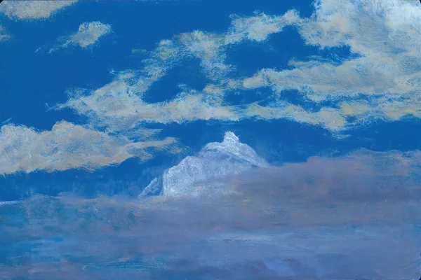 Cloud Study With Mountain Peak (19th century) av Albert Bierstadt