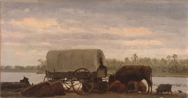 Nooning on the Platte av Albert Bierstadt
