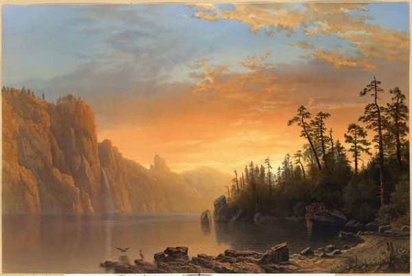 Sunset in California av Albert Bierstadt