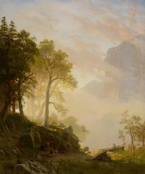 The Merced River in Yosemite av Albert Bierstadt