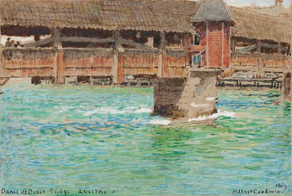Dance Of Death Bridge, Lucerne av Albert Goodwin