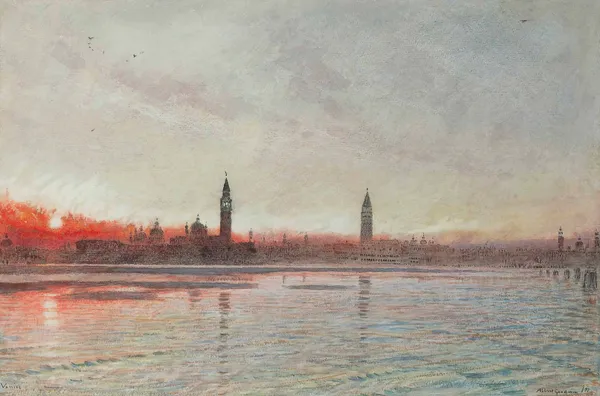 Sunset, Venice av Albert Goodwin