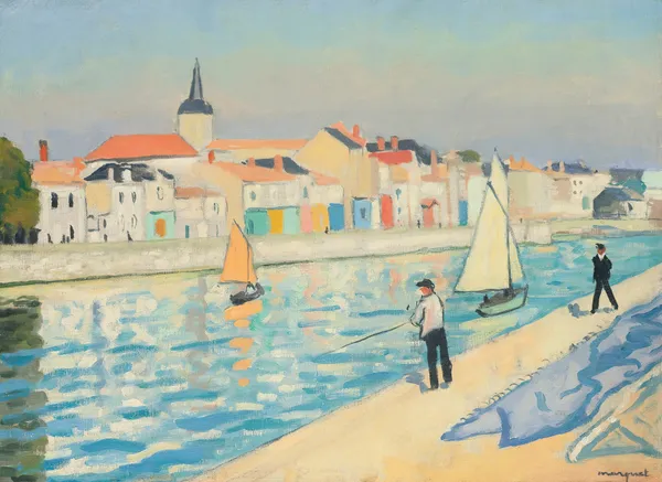 Les Pêcheurs À La Ligne, La Chaume av Albert Marquet