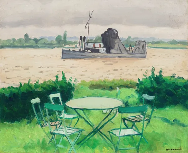 Terasse à vieuxport av Albert Marquet