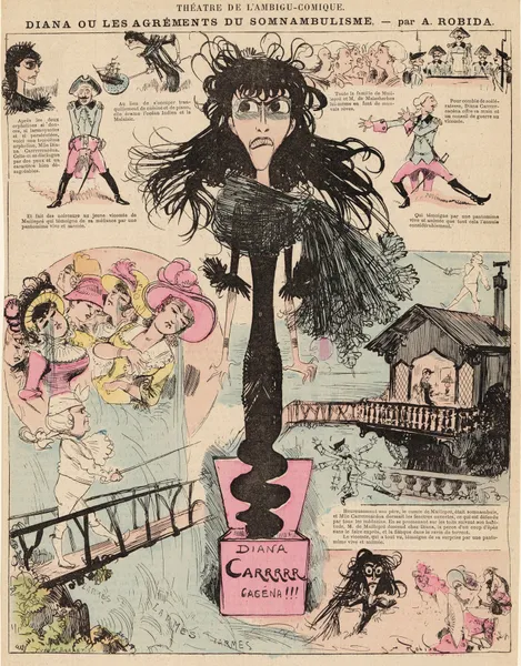 Théâtre de l’ambigu-comique. Diana ou les agréments du somnambulisme av Albert Robida