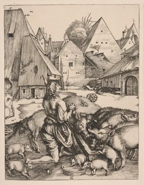 The prodigal son. av Albrecht Dürer