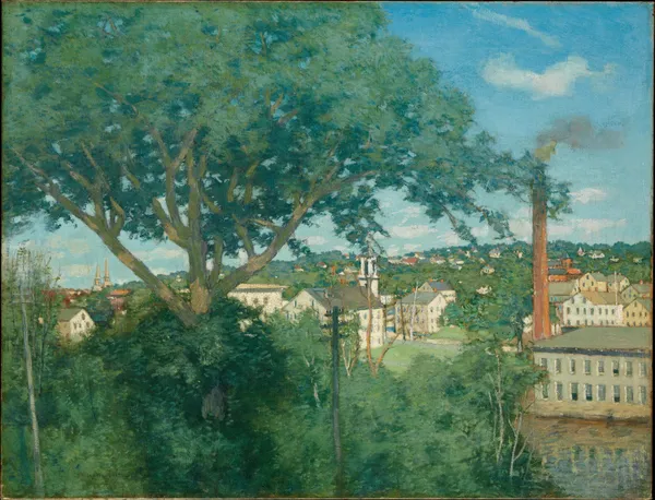The Factory Village av Julian Alden Weir