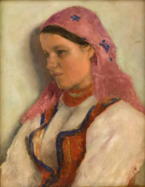 Girl from Bronowice av Aleksander Gierymski