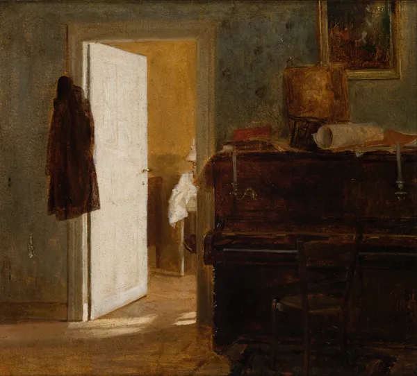Interior of the Gierymskis’ Flat in Munich av Aleksander Gierymski