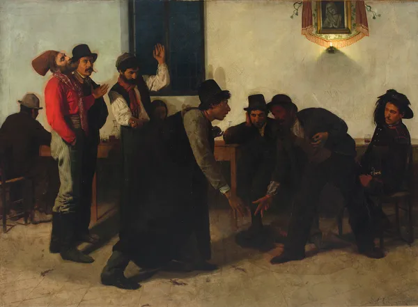 Morra players av Aleksander Gierymski