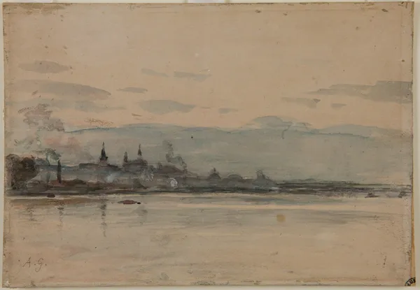 The Vistula near Warsaw av Aleksander Gierymski