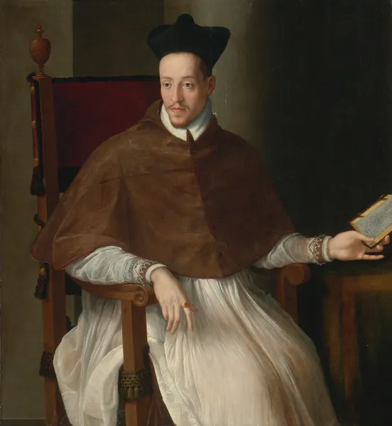 Portrait Of A Cleric av Alessandro Allori