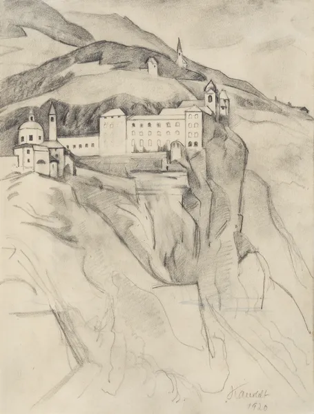 Blick auf Sabiona av Alexander Kanoldt