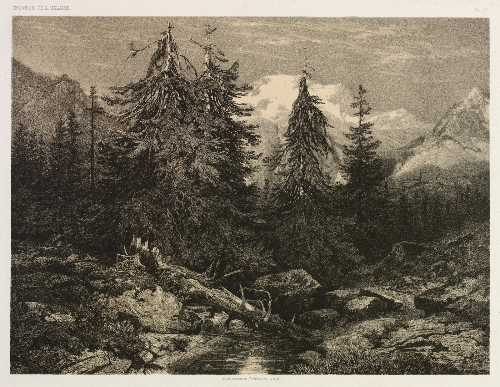 Alpine Stream av Alexandre Calame