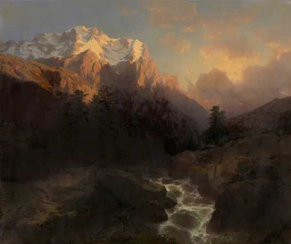 The Wetterhorn av Alexandre Calame