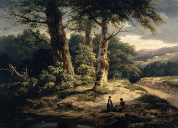 Woody Landscape av Alexandre Calame
