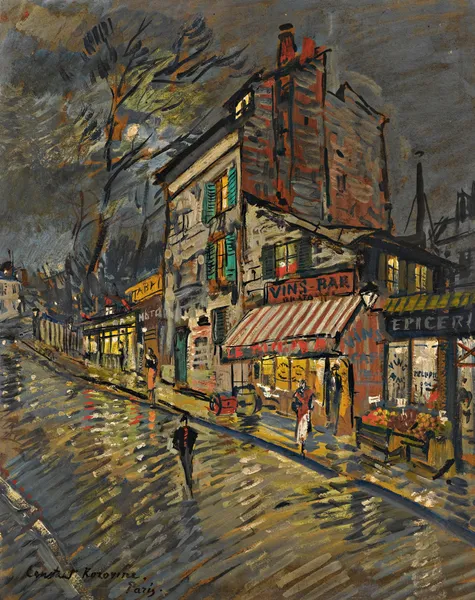 Paris By Night av Konstantin Alexeevich Korovin