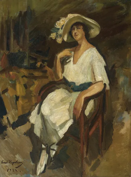Portrait Of Madame Maria Rubin av Konstantin Alexeevich Korovin