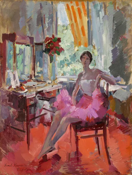 Portrait of the Ballerina Vera Trefilova av Konstantin Alexeevich Korovin