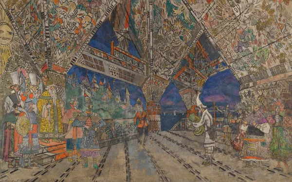 Stage Design For Le Coq D’or av Konstantin Alexeevich Korovin