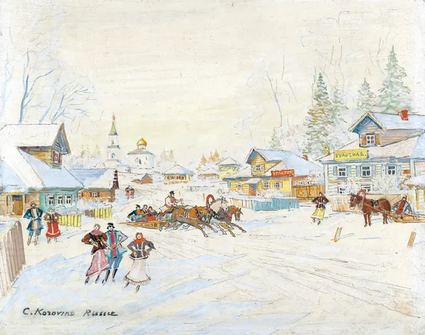 Winter Landscape av Konstantin Alexeevich Korovin