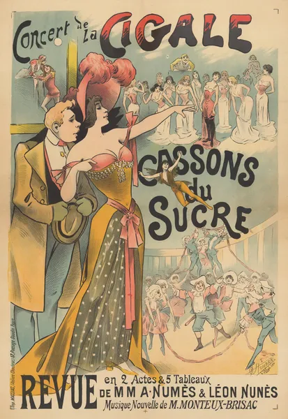 Concert de la Cigale. Cassons du sucre, revue en 2 actes & 5 tableaux de MM. A. Numès & Léon Numès av Alfred Choubrac
