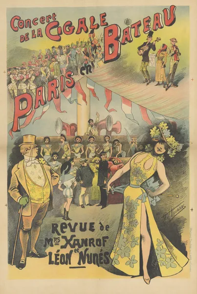 Concert de la Cigale. Paris en bateau, revue de Mrs Xanrof et Léon Nunés av Alfred Choubrac