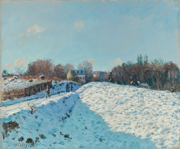 Effet De Neige À Louveciennes av Alfred Sisley