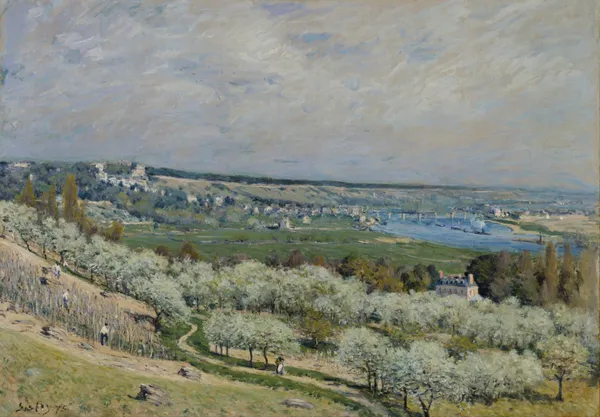 The Terrace at Saint-Germain, Spring av Alfred Sisley