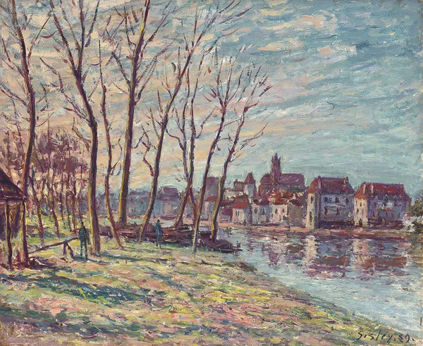 Vue de Moret av Alfred Sisley
