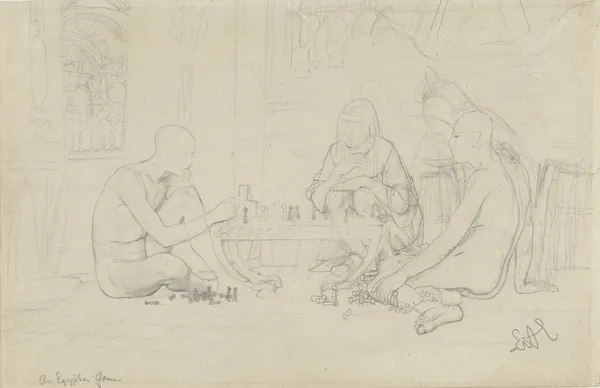 Egyptisch spel av Lawrence Alma-Tadema
