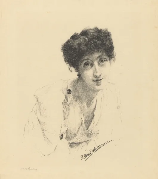 Portret van Laura Theresa Alma Tadema av Lawrence Alma-Tadema