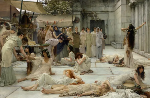 The Women of Amphissa av Lawrence Alma-Tadema