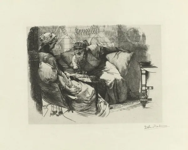 Twee Perzen av Lawrence Alma-Tadema