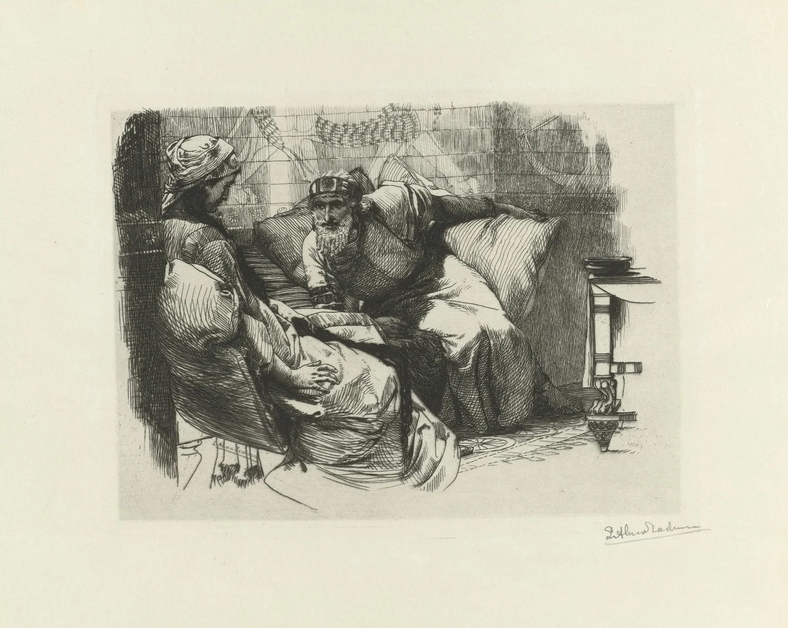 Twee Perzen av Lawrence Alma-Tadema