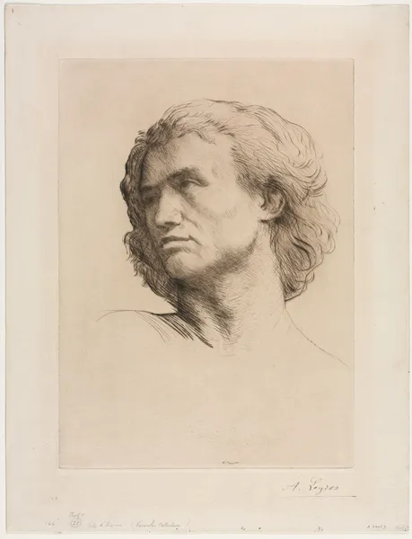 Head of a Man av Alphonse Legros