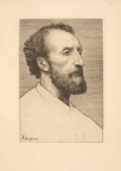 Portrait of De M. J. Delou av Alphonse Legros