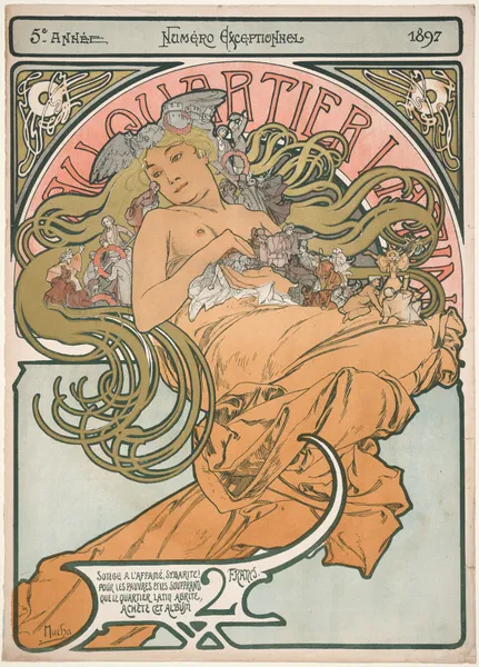 Au Quartier Latin av Alphonse Mucha