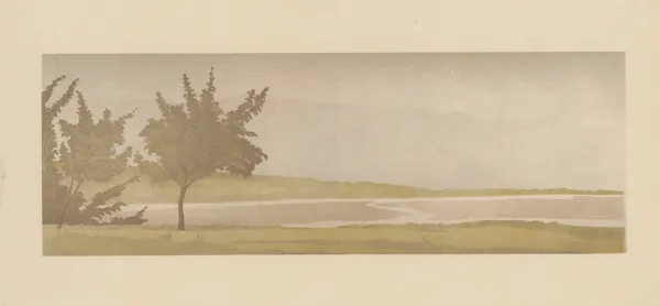 Crépuscule dans les Karpathes. av Amédée Joyau