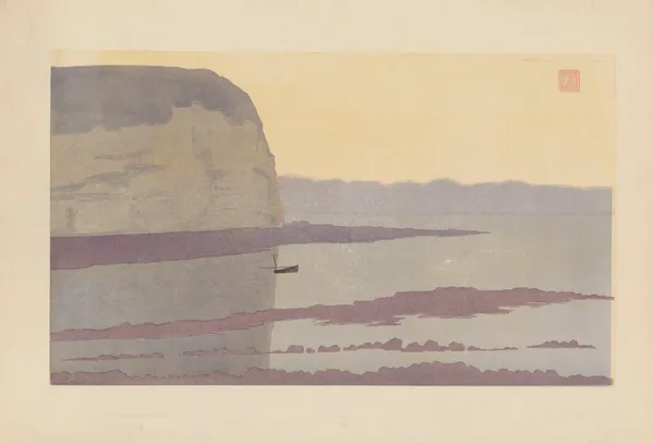La Falaise, crépuscule (Yport) av Amédée Joyau