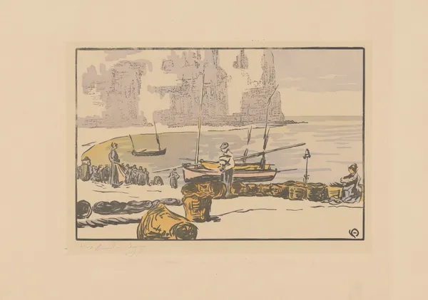 La Petite plage (Yport) av Amédée Joyau