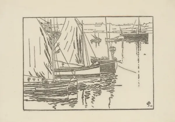 Roscoff, Les voiles rouges av Amédée Joyau