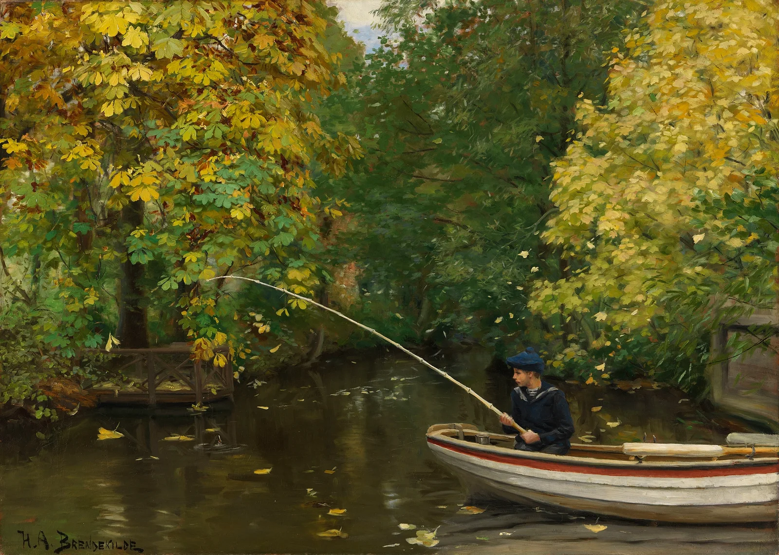 Angelnder Junge av Hans Andersen Brendekilde