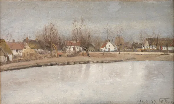 The Village Pond at Ring, Zealand av Laurits Andersen Ring